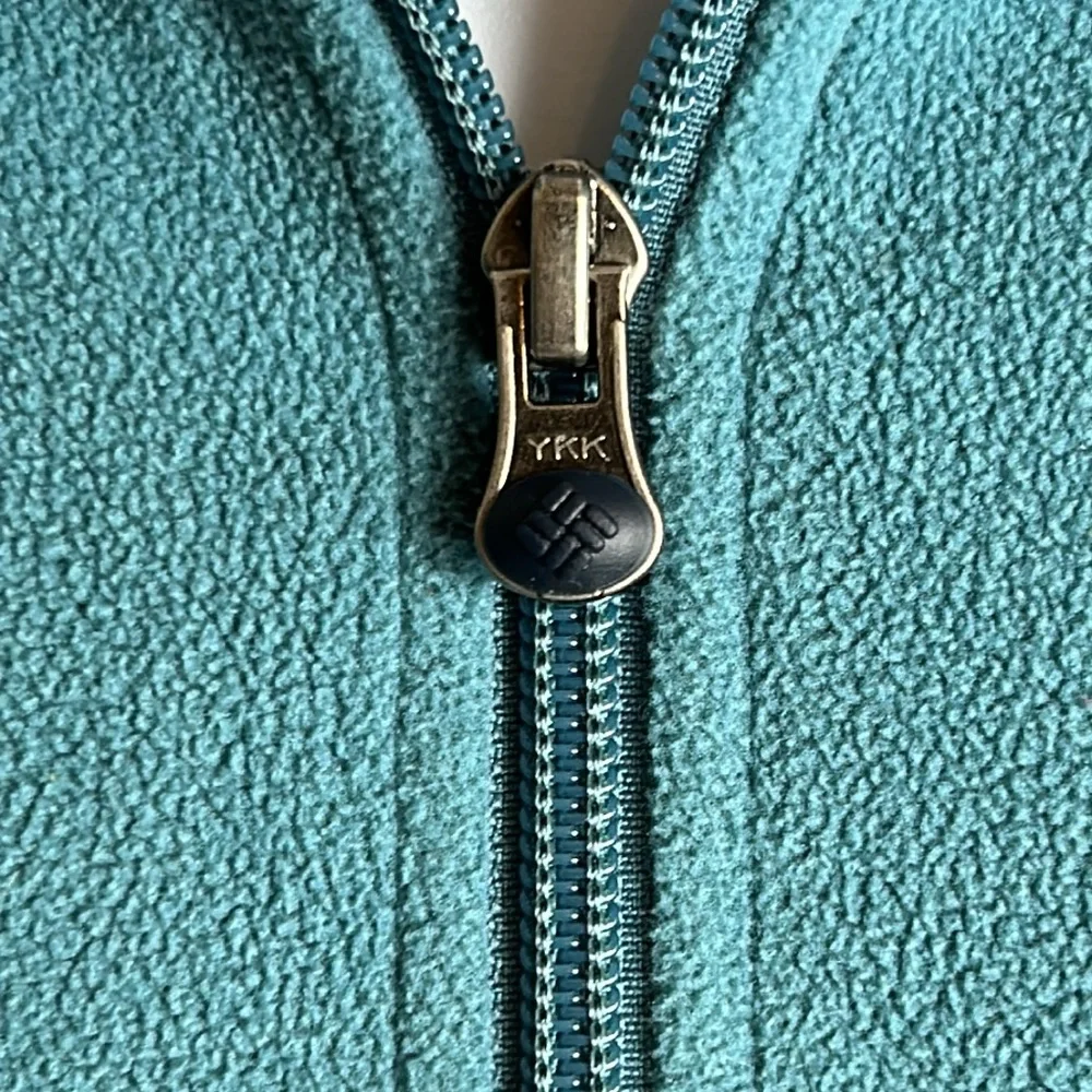 Columbia Men’s Size XL Blue Green 1/4 Zip Fleece Pullover Long Sleeve Shirt